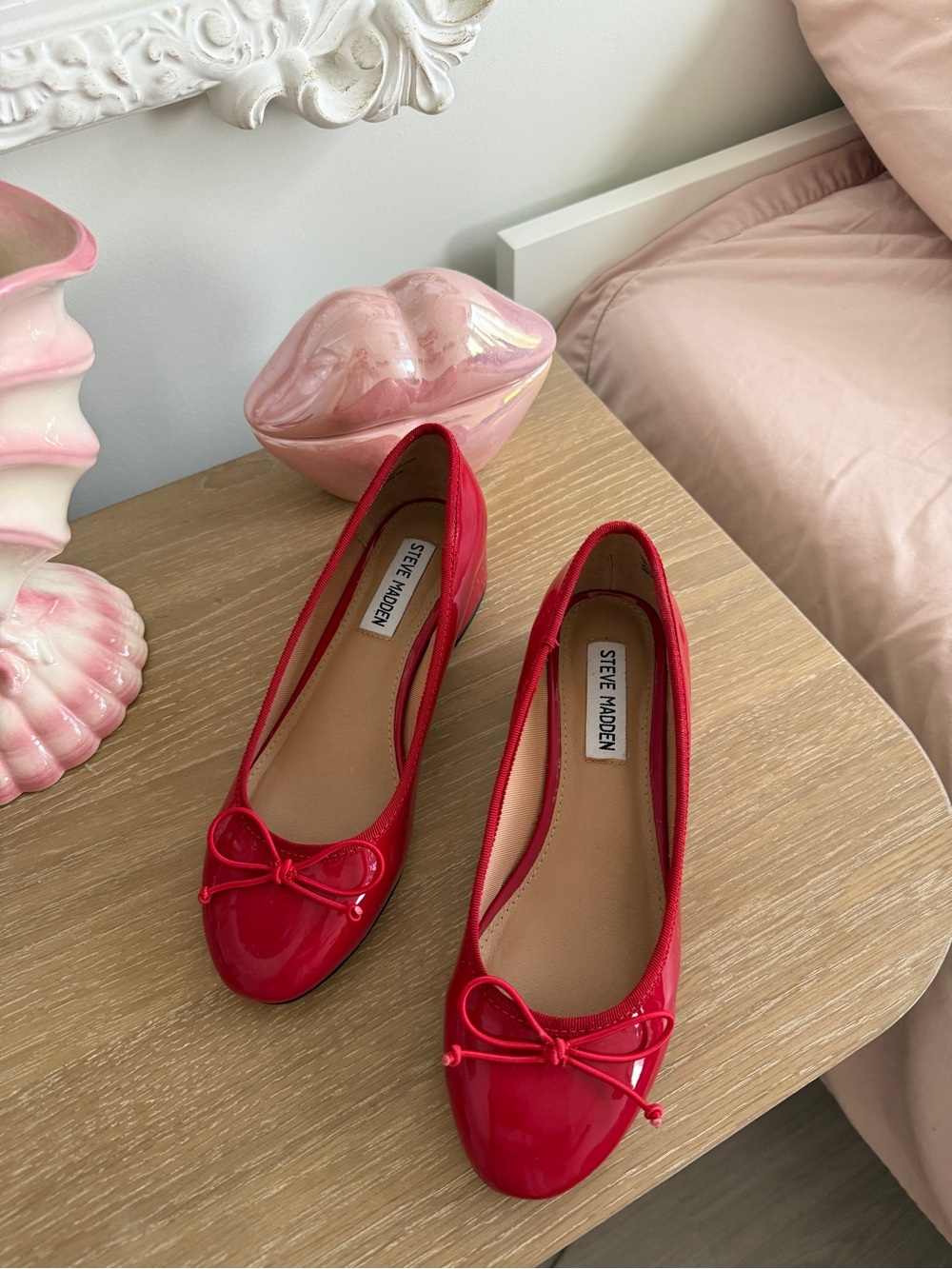 Steve Madden Cherish Red Patent Ballet Flats